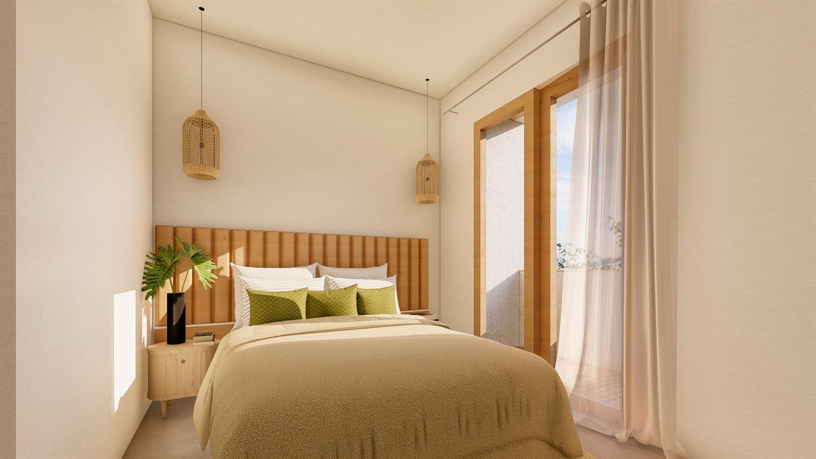 Alcoba con ventana al exterior